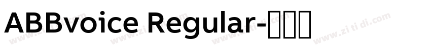 ABBvoice Regular字体转换